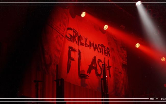 Grillmaster Flash Banner auf der Bühne.